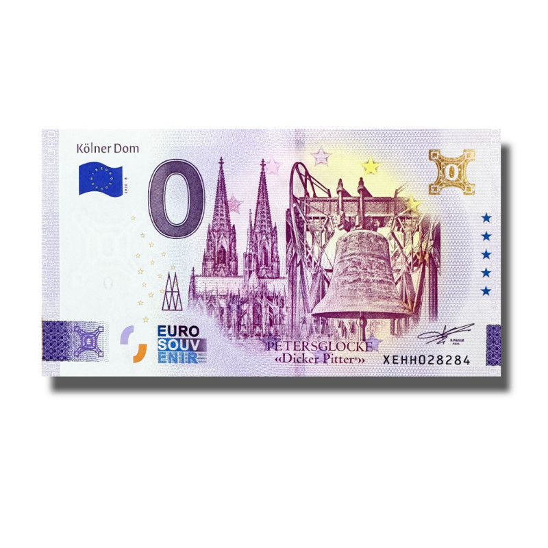 Gold 0 Euro Souvenir Banknote Kolner Dom Petersglocke Germany XEHH 2026-8 Gold 0 Euro Souvenir Banknote Kolner Dom Petersglocke Germany XEHH 2026-8
