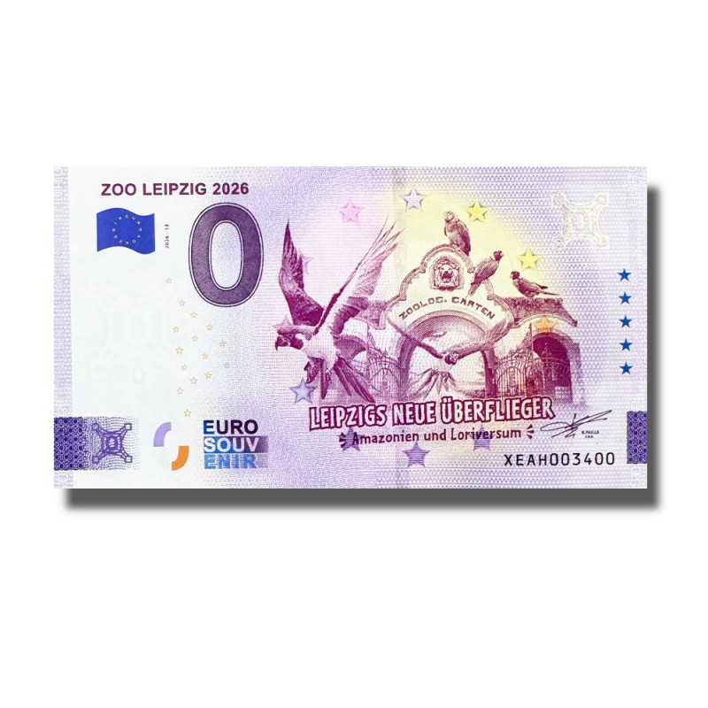 0 Euro Souvenir Banknote Zoo Leipzig 2026 Germany XEAH 2026-13 0 Euro Souvenir Banknote Zoo Leipzig 2026 Germany XEAH 2026-13