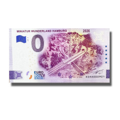 0 Euro Souvenir Banknote Miniatur Wunderland Hamburg 2026 Germany XEHA 2026-39
