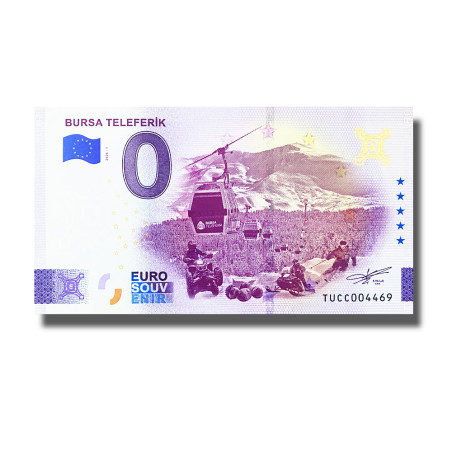Gold 0 Euro Souvenir Banknote Bursa Teleferik Turkey TUCC 2026-1