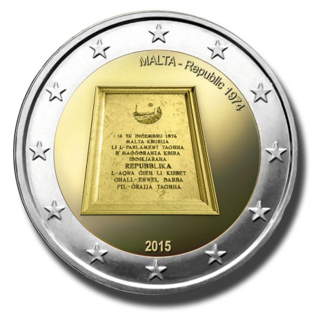 2015 Malta Republic 2 Euro Commemorative Coin