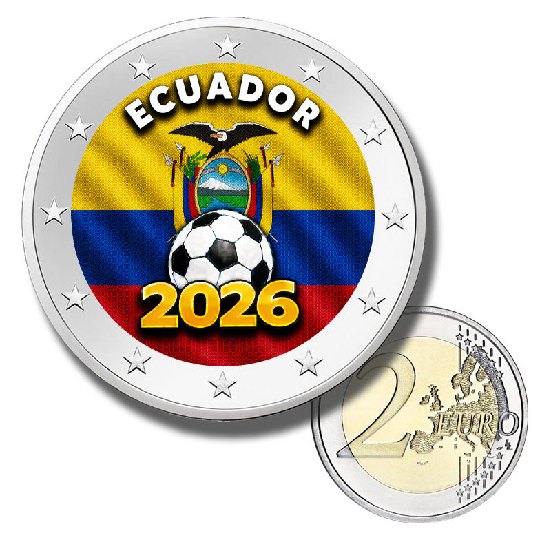 2 Euro Coloured Coin Ecuador Football 2026
