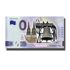 0 Euro Souvenir Banknote Kolner Dom Petersglocke Colour Germany XEHH 2026-8