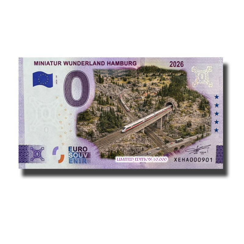 0 Euro Souvenir Banknote Miniatur Wunderland Hamburg 2026 Colour Germany XEHA 2026-39 0 Euro Souvenir Banknote Miniatur Wunderland Hamburg 2026 Colour Germany XEHA 2026-39