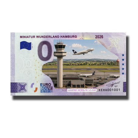 0 Euro Souvenir Banknote Miniatur Wunderland Hamburg 2026 Colour Germany XEHA 2026-41