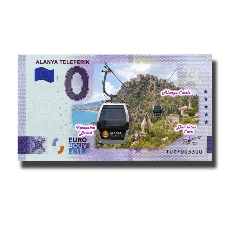 0 Euro Souvenir Banknote Alanya Teleferik Colour Turkey TUCF 2026-1