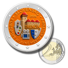 2 Euro Coloured Coin 2026 Slovakia Trenčín