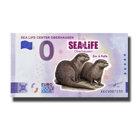 0 Euro Souvenir Banknote Sea Life Center Oberhausen Colour Germany XECV 2026-7