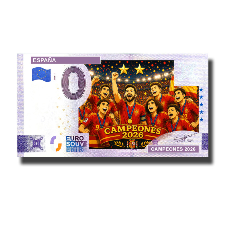 0 Euro Souvenir Banknote Spain World Cup Championship 2026 Comic Custom Colour