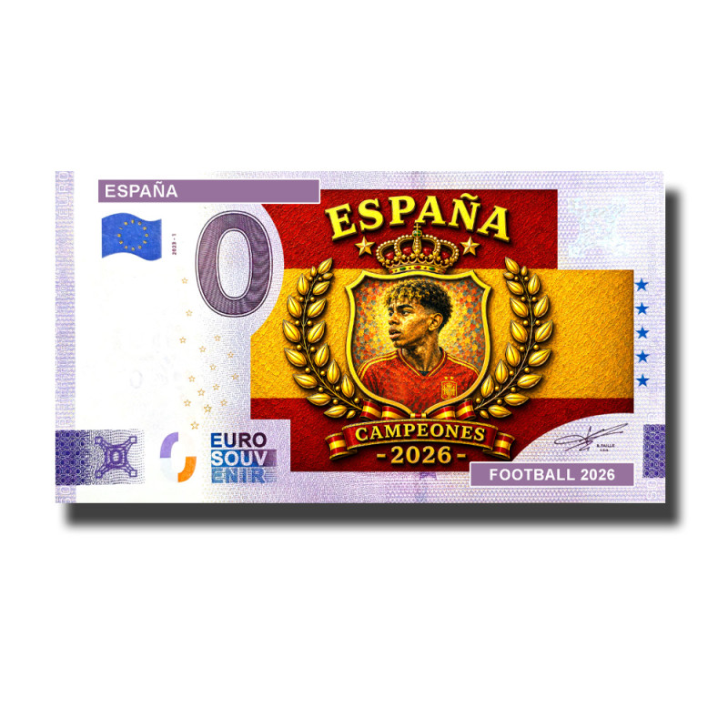 0 Euro Souvenir Banknote Spain World Cup Championship 2026 Lamine Yamal Comic Custom Colour 0 Euro Souvenir Banknote Spain World Cup Championship 2026 Lamine Yamal Comic Custom Colour
