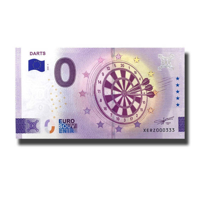 0 Euro Souvenir Banknote Darts Germany XERZ 2026-3