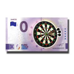 0 Euro Souvenir Banknote Darts Colour Germany XERZ 2026-3