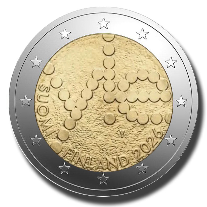 2026 Finland 100th Anniversary of Yleisradio 2 Euro Coin
