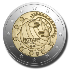 2026 Portugal 100th anniversary of the Rotary Foundation 2 Euro Coin