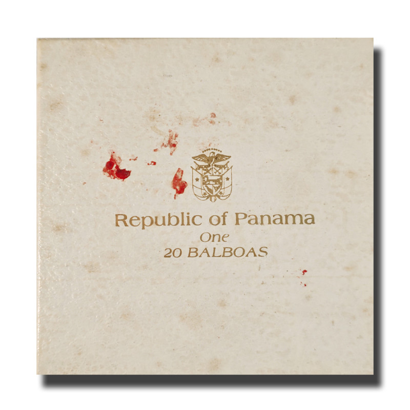 1974 Panama Simon Bolivar 1783-1830 20 Balboas Silver Coin