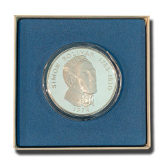 1974 Panama Simon Bolivar 1783-1830 20 Balboas Silver Coin
