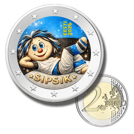 2 Euro Coloured Coin 2026 Estonia Sipsik