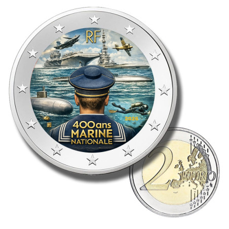 2 Euro Coloured Coin 2026 France 400th Anniversary of French Army
