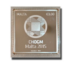 2015 Chogm 2015 Commonwealth Heads Government Meeting Malta Silver Stamp