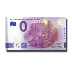 Gold 0 Euro Souvenir Banknote Brocken Im NationalPark Harz Germany XEWR 2026-4