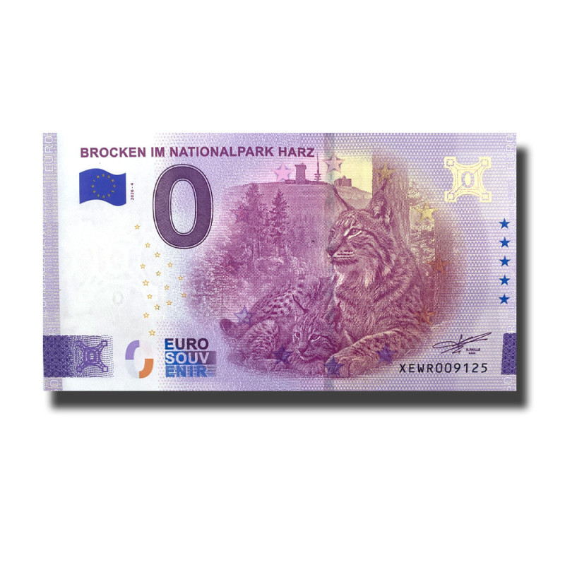 Gold 0 Euro Souvenir Banknote Brocken Im NationalPark Harz Germany XEWR 2026-4