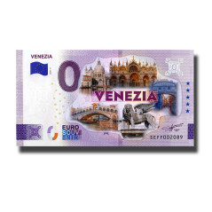0 Euro Souvenir Banknote Venezia Colour Italy SEFF 2026-9