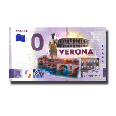 0 Euro Souvenir Banknote Verona Colour Italy SEFF 2026-8