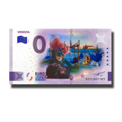 0 Euro Souvenir Banknote Venezia Colour Italy SEFL 2026-2