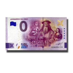 Gold 0 Euro Souvenir Banknote Leonardo Da Vinci Italy SEBD 2026-4