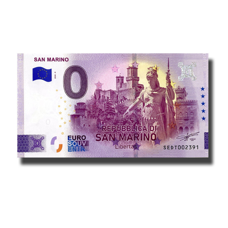 0 Euro Souvenir Banknote San Marino Libertas Italy SEDT 2026-8