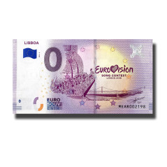 0 Euro Souvenir Banknote Lisboa Eurovision Portugal MEAR 2018-2