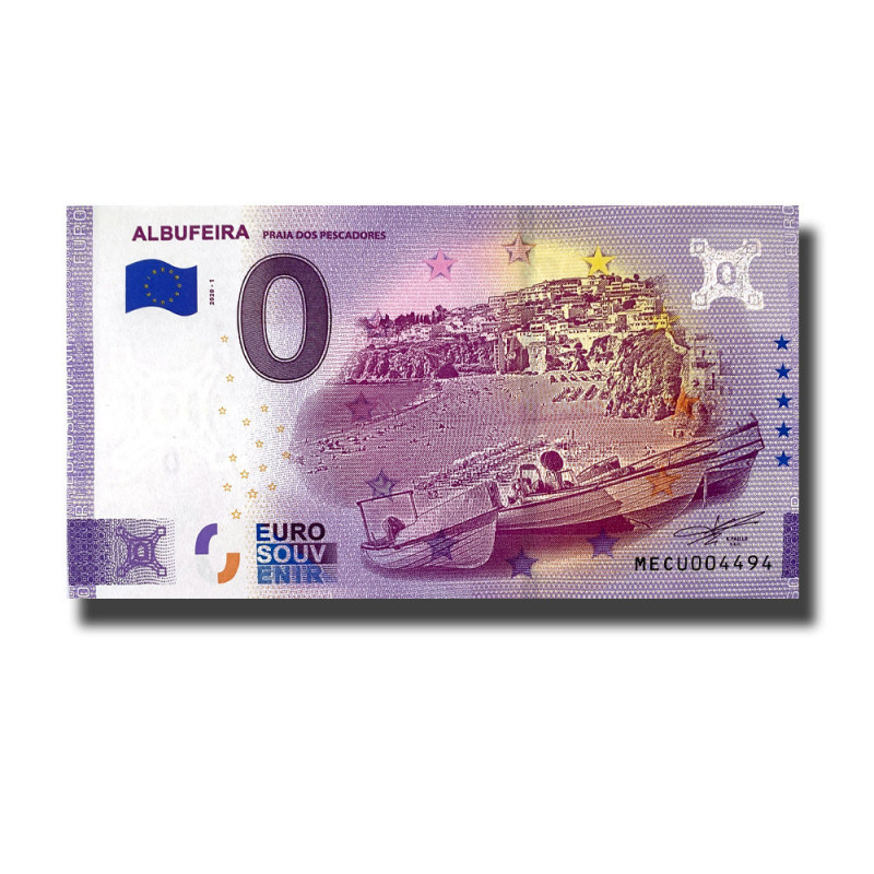 0 Euro Souvenir Banknote Albufeira Praia Dos Pescadores Portugal MECU 2020-1