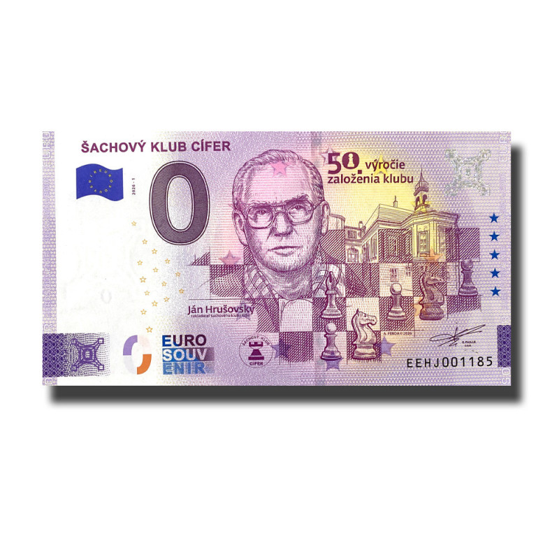 0 Euro Souvenir Banknote Sachovy Klub Cifer Slovakia EEHJ 2026-1