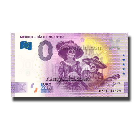 0 Euro Souvenir Banknote Mexico- Dia de Muertos México MXAB 2026-1