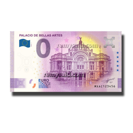 0 Euro Souvenir Banknote Palacio de Bellas Artes México MXAC 2026-1