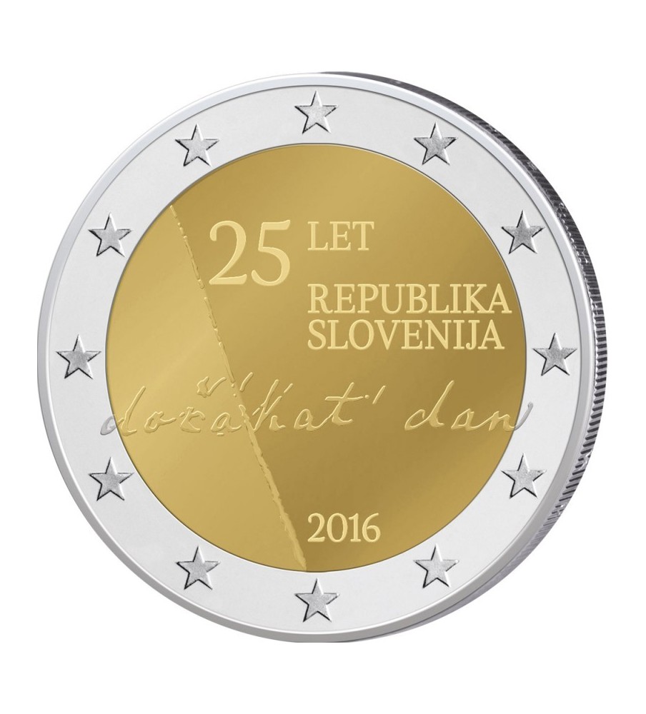 2016 Slovenia 25th Ann Of Independence of Republic Slovenia 2 Euro Coin