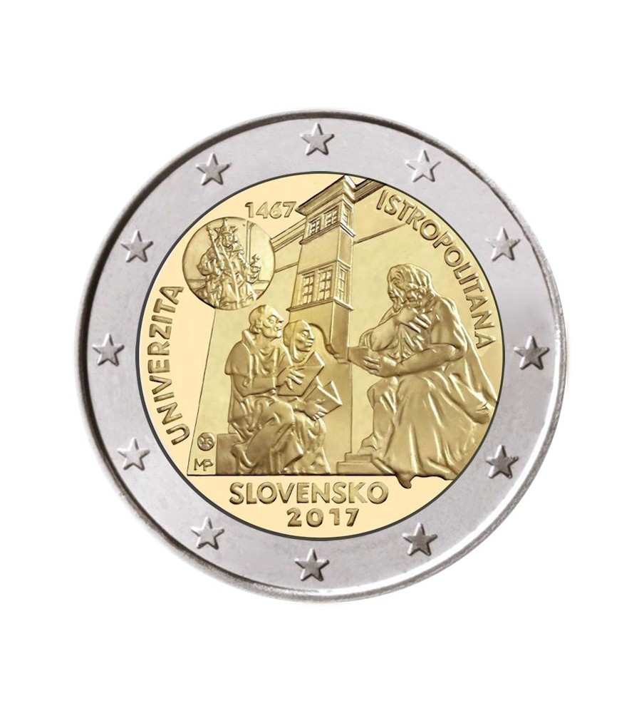 2017 Slovakia 550 University Istropolitana 2 Euro Coin