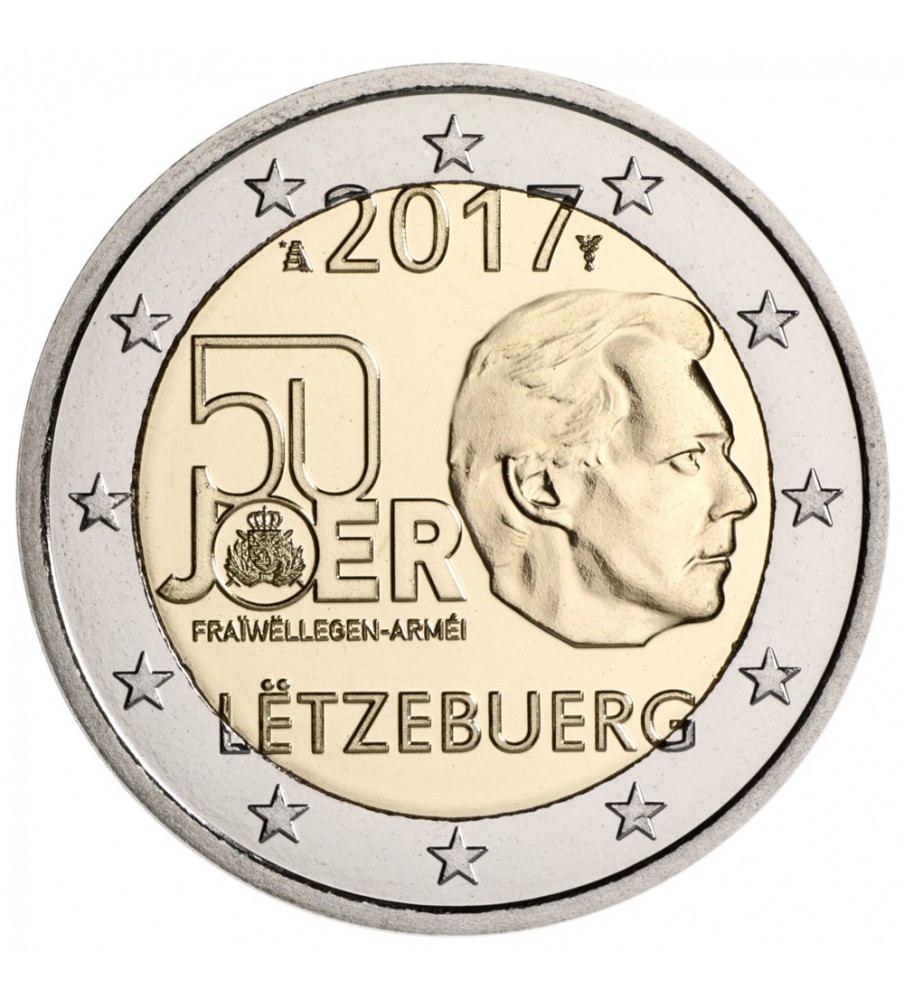 2017 Luxembourg Military Service 2 Euro Commemorative Coin