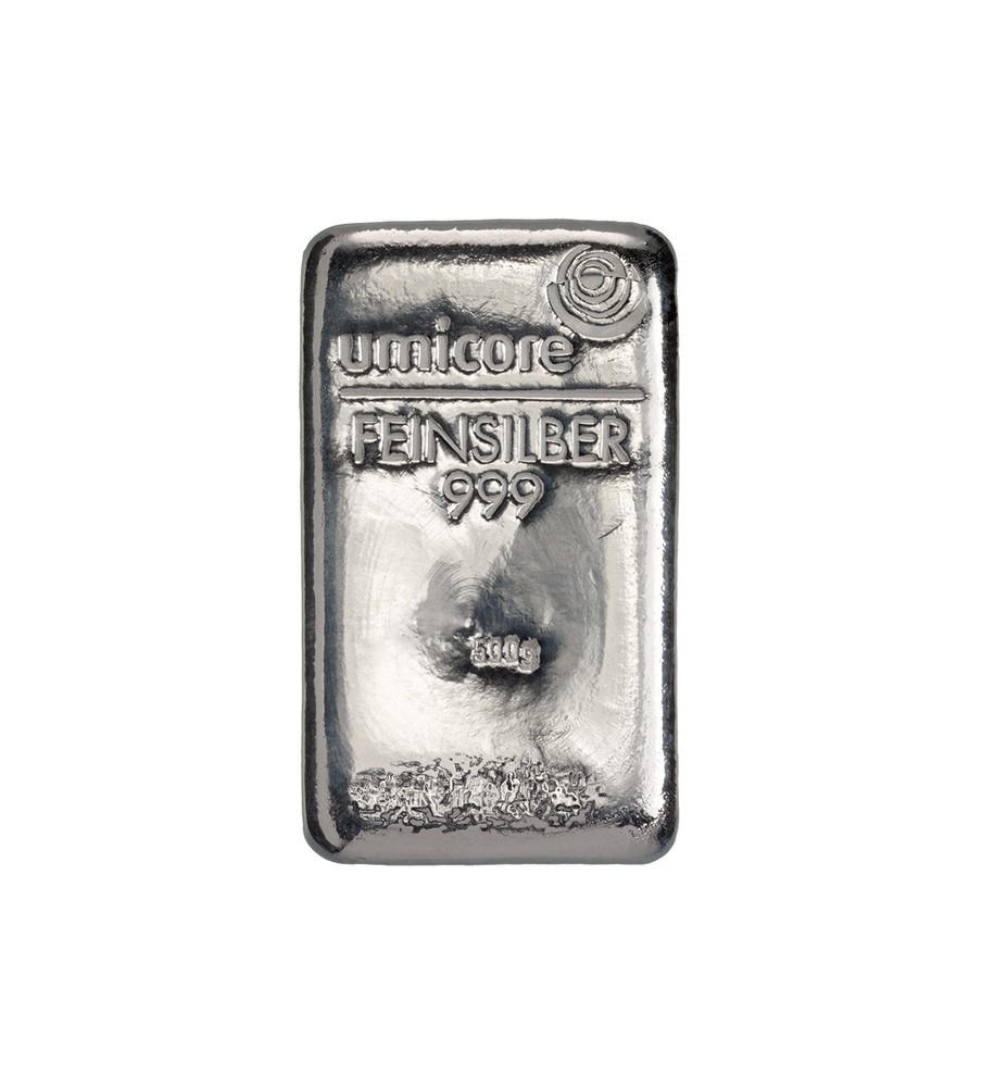 Silver Bullion Bars Half Kg 500 grams UMICORE LBMA