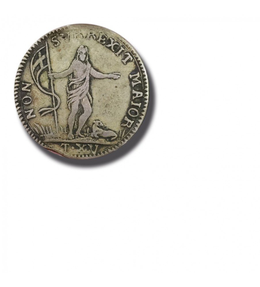 1756 Pinto 15 Tari - Knights of Malta Silver Coin
