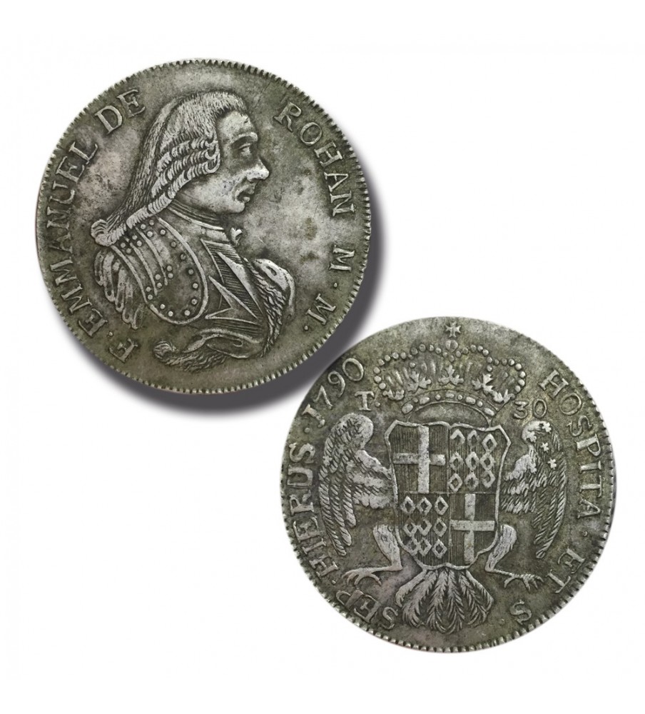 1790 De Rohan 30 Tari - Knights of Malta Silver Coin
