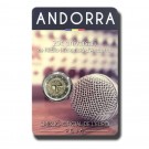 2016 Andorra 25th Anniversary Radio & TV 2 Euro Commemorative Coin