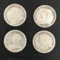 1896 1898 1899 1901 British Silver Shilling Coins Lot of 4