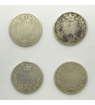 1873 1883 1885 1887 British Silver Coins Lot of 4