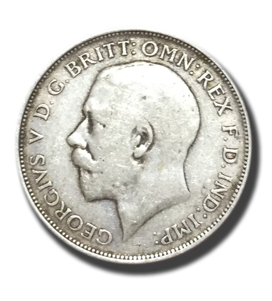 1914 British Silver Florin Coin