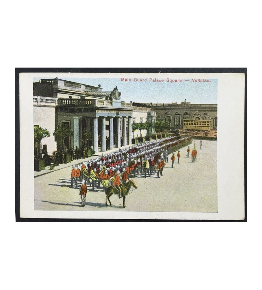 Malta Postcard Main Guard Palace Square Valletta Upu Undivided Back