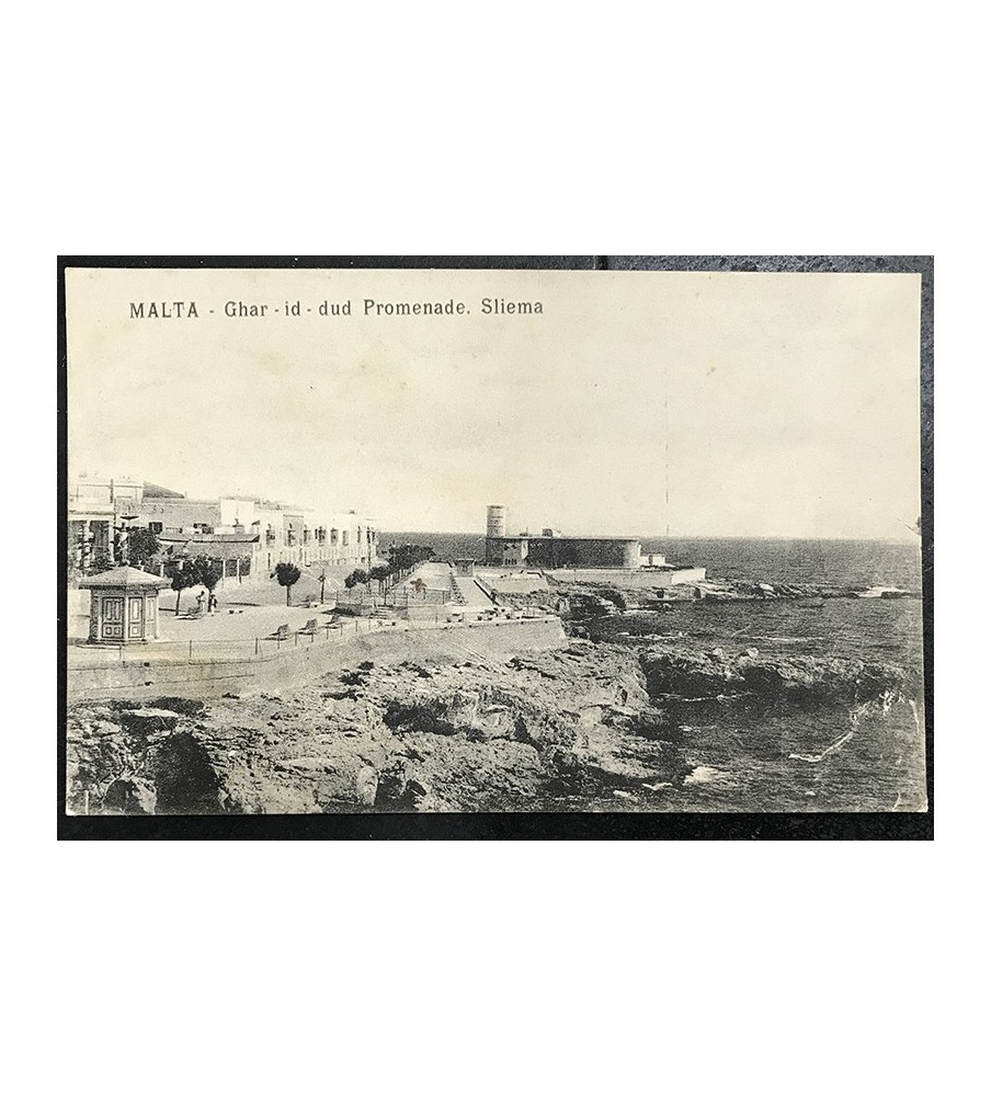 1915 Malta Postcard Ghar-Id Dud Promenade Sliema