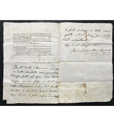 1831 May 25 Malta Giiuglielmo Iv Court Marshall Legal Document
