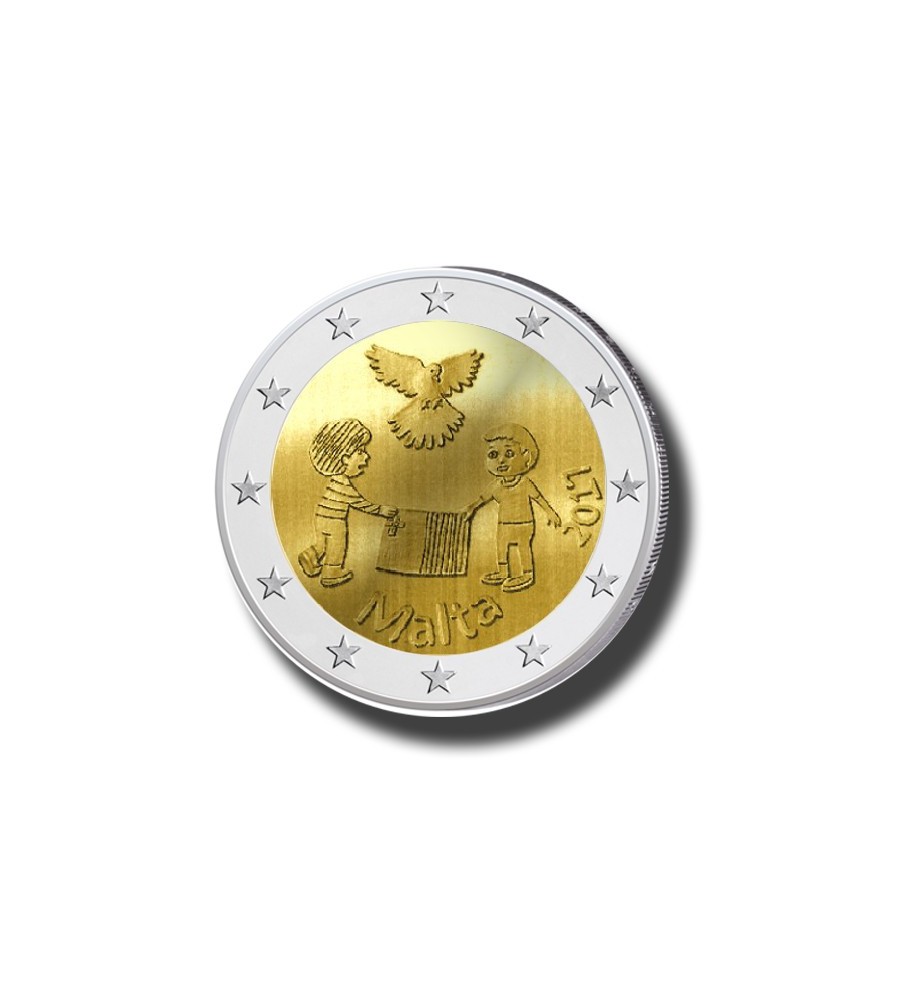 2017 Malta PEACE 2 Euro Commemorative Coin