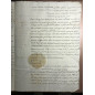 1720 Grand Master of Malta Emmanuel Pinto Signed document bearing Marc Antonio Zondadari Wafer Seal